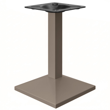 PALMA | Restaurant Table Base | Taupe | Base Plate: 50 x 50 cm | Column: 6 x 76 cm