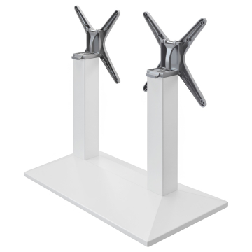 PALMA | Bistro Doppel Tischgestell | Weiß | B:T 40 x 73 cm | Säule: 8 x 76 cm | Klappbar