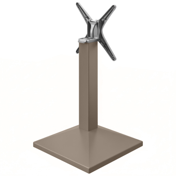 PALMA | Restaurant Table Base | Taupe | Base Plate: 50 x 50 cm | Column: 8 x 76 cm | Foldable