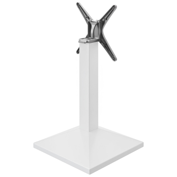 PALMA | Bistro Tischgestell | Weiß | Fuß: 50 x 50 cm | Säule: 8 x 76 cm | Klappbar