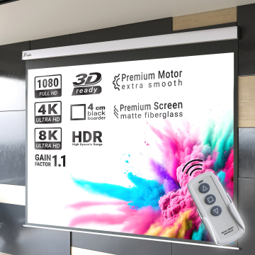 PANTERA | Electric Projector Screen | 240 x 240 cm | 134" | 1:1 | Premium tubular motor | 4K/8K Ultra HDR 3D