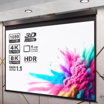 PANTERA | Oprolbaar projectiescherm | 200 x 200 cm | 111" | 1:1 | Manuell | 4K/8K Ultra HDR 3D