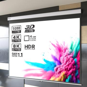 PANTERA | Oprolbaar projectiescherm | 200 x 200 cm | 111" | 1:1 | Manuell | 4K/8K Ultra HDR 3D