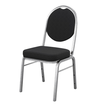 PAOLA | Chaise de banquet | Noir | Tissu | Empilable