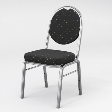 PAOLA | Chaise de banquet | Noir | Tissu | Empilable