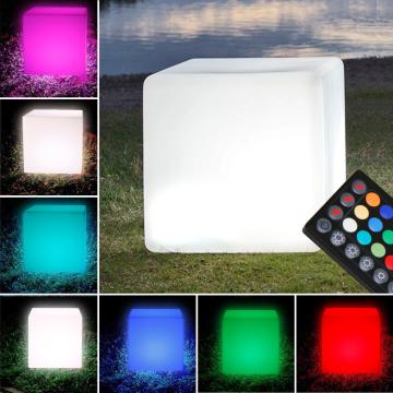 PARADISO | Lounge Leuchtwürfel | 50x50cm | LED RGB | Akku | Fernbedienung