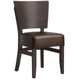 PETRO SMALL | Bistrostuhl | Dunkelbraun | Leder