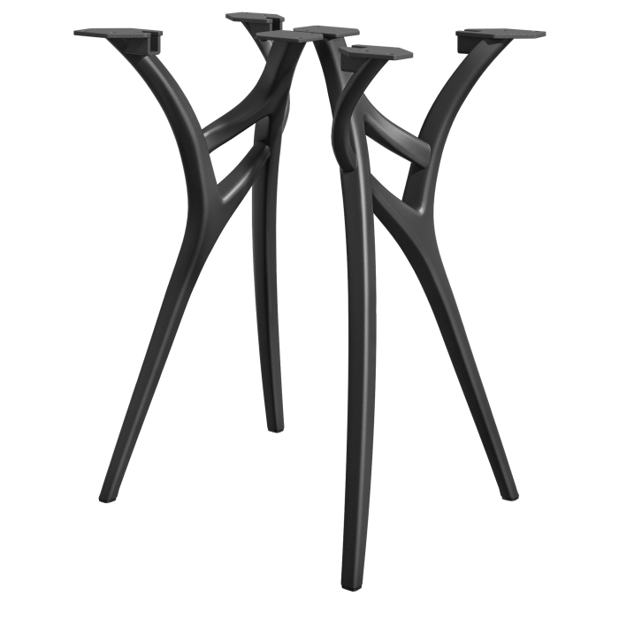 PETRA | Base per tavolo da ristorante | 2 Fuß | B:T 69x74 cm | Nero