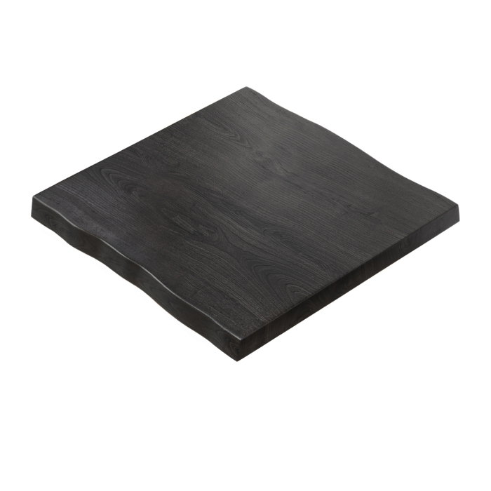 PERU | Bordplade med levende kant | 80x80 cm | Wenge Sort