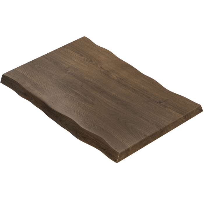 PERU | Gastro tabletop with live edge | W:D 120 x 70 cm | Walnut | Rectangular