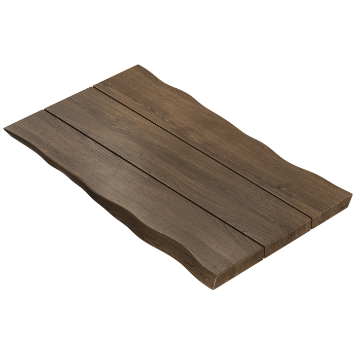 PERU PREMIUM | Blat stołu gastronomicznego z żywą krawędzią | 180 x 90 cm | Grubość 8 cm | Prostokątny | Orzech