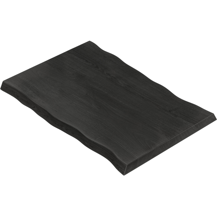 PERÚ | Tablero de mesa gastronómico con borde natural | An:Pr 120 x 70 cm | Negro wengué | Rectangular