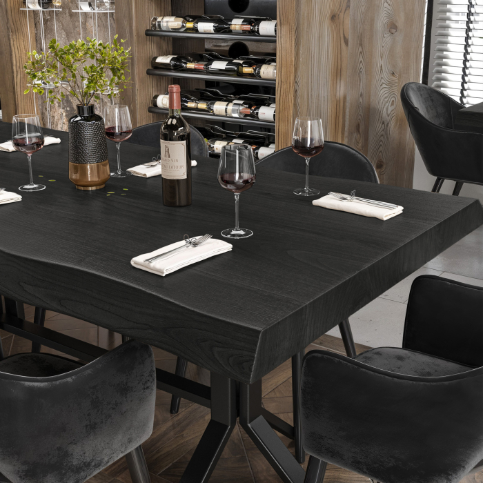 PERU | Gastro Table Top Live Edge | 120 x 70 cm | 8cm | Rectangular | Black PERU | Gastro Table Top Live Edge | 120 x 70 cm | 8cm | Rectangular | Black