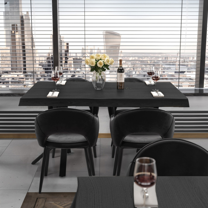 PERU | Gastro Table Top Live Edge | 120 x 70 cm | 8cm | Rectangular | Black PERU | Gastro Table Top Live Edge | 120 x 70 cm | 8cm | Rectangular | Black