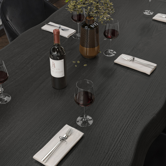 PERU | Gastro Table Top Live Edge | 120 x 70 cm | 8cm | Rectangular | Black PERU | Gastro Table Top Live Edge | 120 x 70 cm | 8cm | Rectangular | Black
