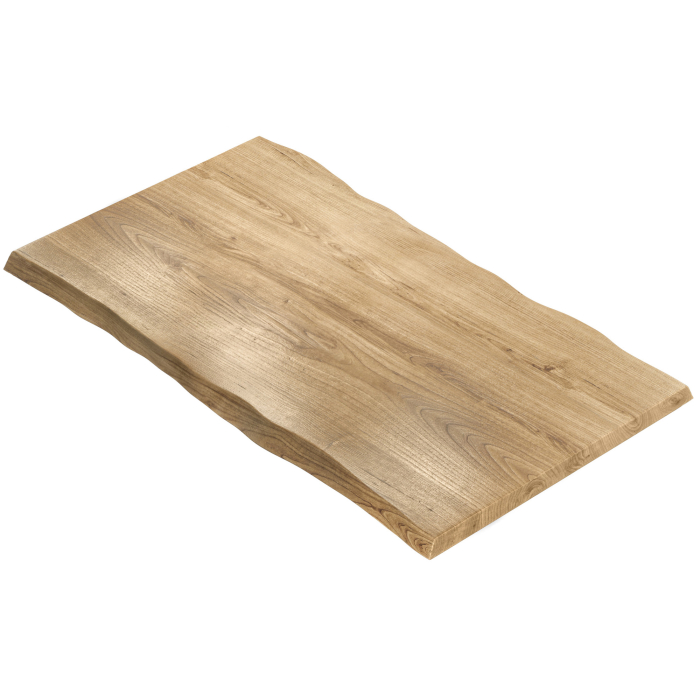 PERU | Gastro bordplate med naturlig kant | 230 x 110 cm | 6 cm | Rektangulær | Eik