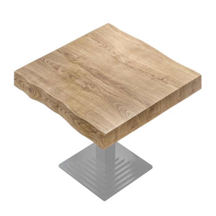 PERU | Gastro table top live edge | 70 x 70 cm | 8 cm | Square | Oak PERU | Gastro table top live edge | 70 x 70 cm | 8 cm | Square | Oak