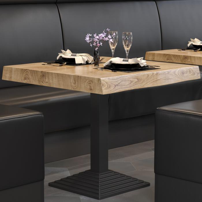 PERU | Gastro table top live edge | 70 x 70 cm | 8 cm | Square | Oak PERU | Gastro table top live edge | 70 x 70 cm | 8 cm | Square | Oak