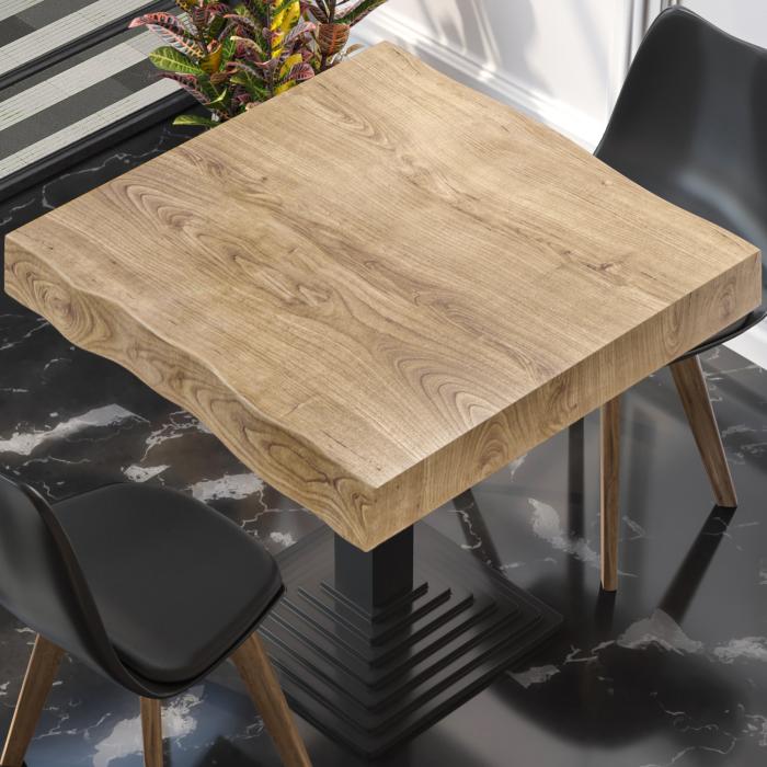 PERU | Gastro table top live edge | 70 x 70 cm | 8 cm | Square | Oak PERU | Gastro table top live edge | 70 x 70 cm | 8 cm | Square | Oak