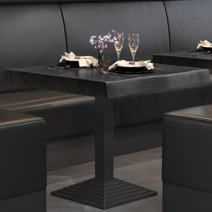 PERU | Gastro table top live edge | 70 x 70 cm | 8 cm | Square | Black PERU | Gastro table top live edge | 70 x 70 cm | 8 cm | Square | Black