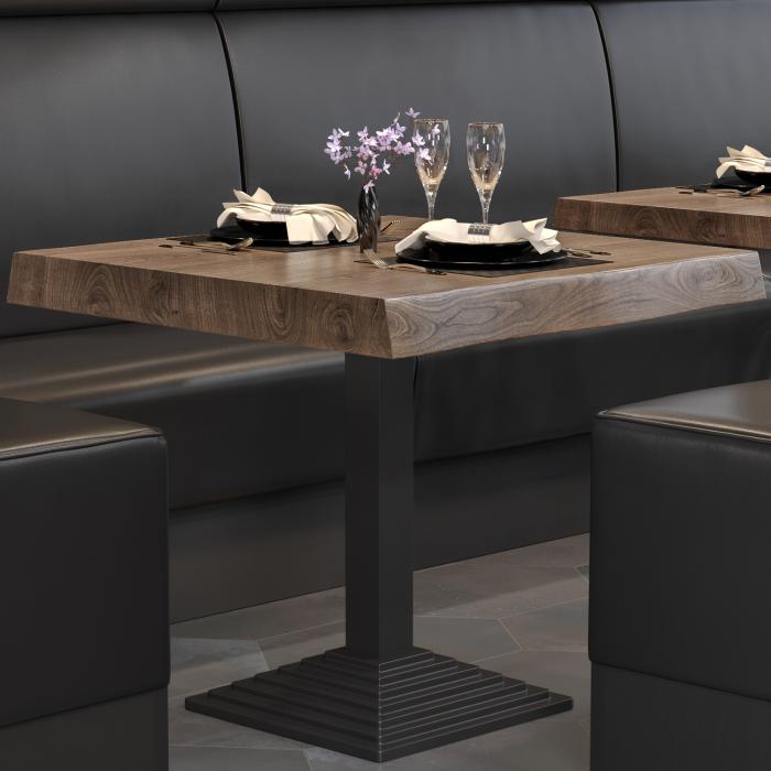 PERU | Gastro table top live edge | 70 x 70 cm | 8cm | Square | Walnut PERU | Gastro table top live edge | 70 x 70 cm | 8cm | Square | Walnut