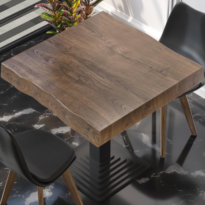 PERU | Gastro table top live edge | 70 x 70 cm | 8cm | Square | Walnut PERU | Gastro table top live edge | 70 x 70 cm | 8cm | Square | Walnut
