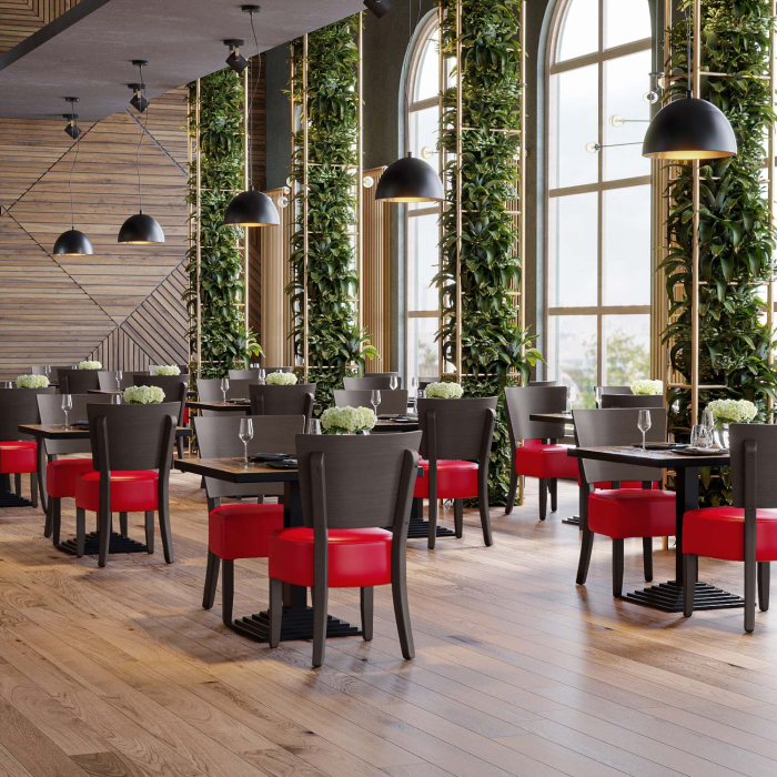 PETRO | bistrostol | röd | läder PETRO | bistrostol | röd | läder