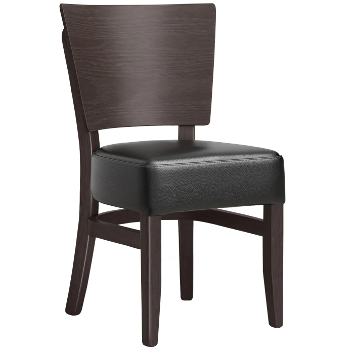 PETRO SMALL | Bistrostoel | Zwart | Leer