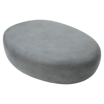 PEBBLE | Table basse design | L:P:H 121 x 90 x 35 cm | Béton | Blanc
