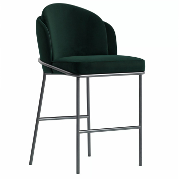 Penelope | Hotel Barkruk | Fluwel | Groen