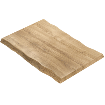 PEROU | Plateau de table gastro bord brut | L: 120 x 70 cm | Chêne | Rectangulaire