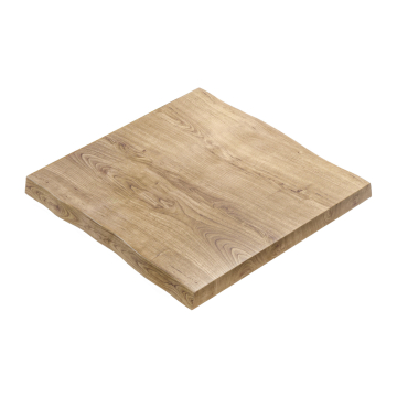 PERU | Gastro bordplade med levende kant | B:D 60 x 60 cm | Eg | Firkantet