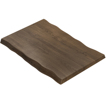 PERU | Gastro tabletop live edge | B:T 120 x 70 cm | walnut | rectangular