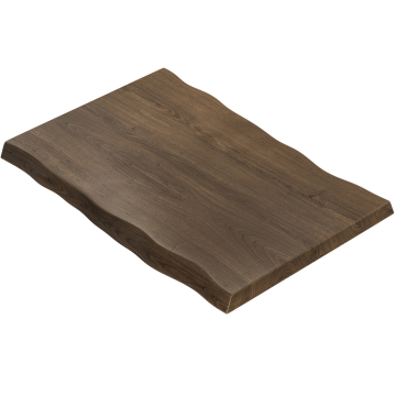 PERU | Piano tavolo bordo vivo | 130x80cm | Noce