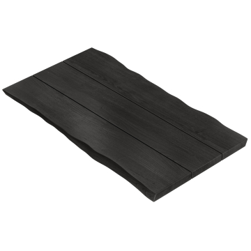 PERU PREMIUM | Gastro Bordplade med levende kant | 230 x 110 cm | 8 cm | Firkantet | Sort