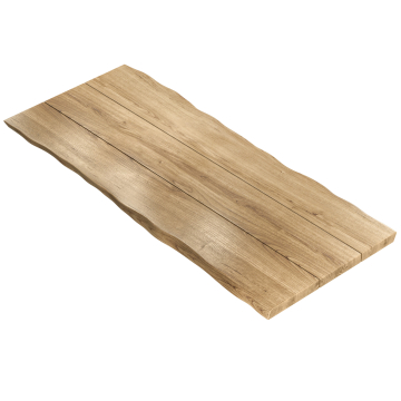 PERU PREMIUM | Gastro Tischplatte Baumkante | 300 x 120 cm | 8cm | Rechteckig | Eiche