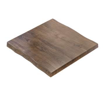PERU | tafelblad boomrand | 80x80cm | walnoot
