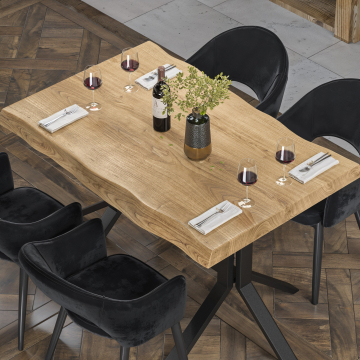 PERU | Tafelblad met natuurlijke rand | 130x80cm | Eikenhout