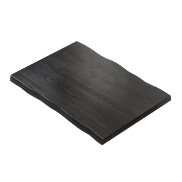 PERU | Gastro Tischplatte Baumkante | B:T 120 x 70 cm | Wenge Schwarz | Rechteckig