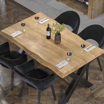 PERU | Gastro tabletop live edge | 180 x 90 cm | 6cm | Rectangular | Oak
