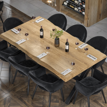 PERU | Gastro table top live edge | 230 x 110 cm | 6cm | Rectangular | Oak