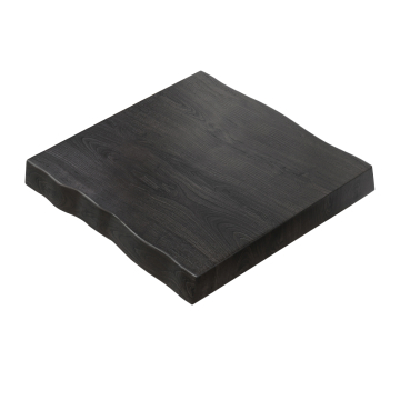 PERU | Gastro table top live edge | 70 x 70 cm | 8 cm | Square | Black