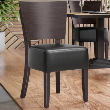 PETRO | Bistrostuhl | Schwarz | Leder