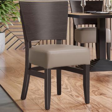 PETRO SMALL | Chaise de bistrot | Taupe | Cuir
