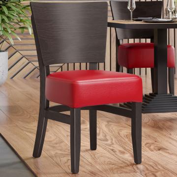 PETRO SMALL | Silla bistró | Rojo | Cuero