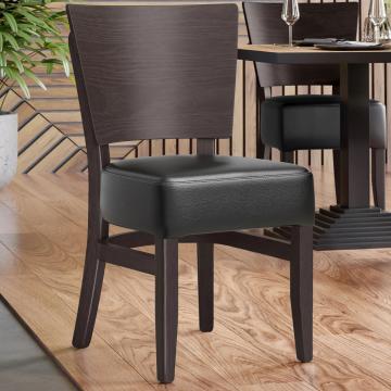 PETRO SMALL | Bistrostuhl | Schwarz | Leder