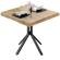 PE | Restaurantbord i massiv tre | B:D:H 60 x 60 x 77 cm | Eik / Sort | Torget