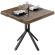 PE | Restaurantbord i massiv tre | B:D:H 70 x 70 x 77 cm | Valnøtt/Sort | Torget