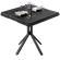 PE | Restaurantbord i massiv tre | B:D:H 70 x 70 x 77 cm | Wenge Svart / Svart | Torget