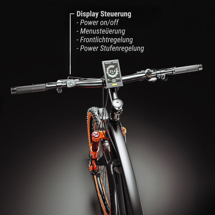 PHANTOM INSTINCT X | Elektrisk terrengsykkel | 29" | 100 km | 10,5 Ah | 380Wh | Svart | + fender PHANTOM INSTINCT X | Elektrisk terrengsykkel | 29" | 100 km | 10,5 Ah | 380Wh | Svart | + fender